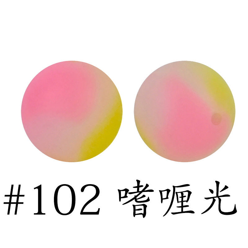 16mm Print Silicone Beads Colorful Silicone Water Transfer Beads-50PCS