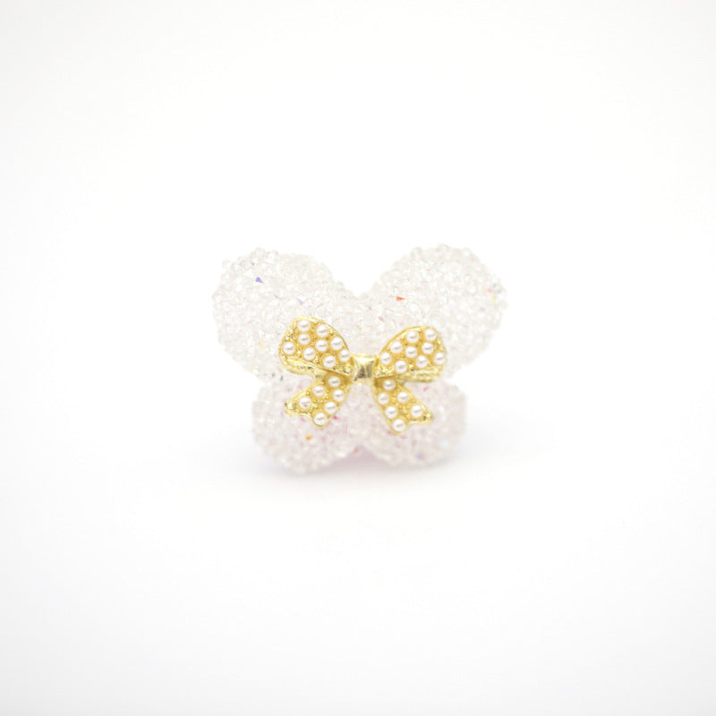 Creative Butterfly Sugar Beads Acrylic DIY Beads-2PCS