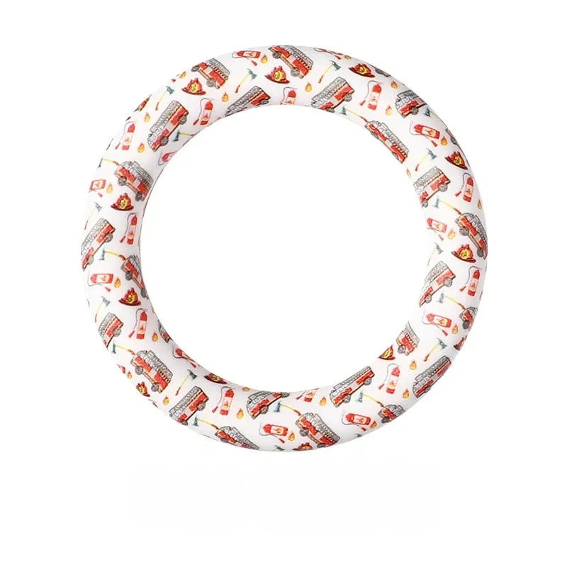 65MM Circular Ring Silicone Focal Beads for DIY Pens Keychains