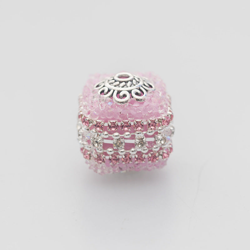 Acrylic Shiny Square Claw Chain Beaded Diamond Balls-2PCS
