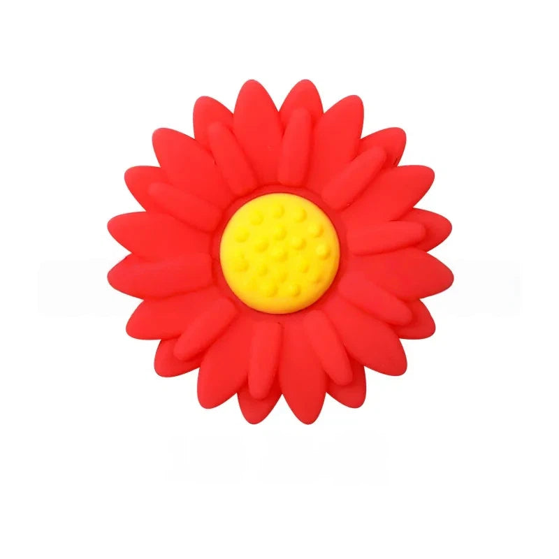 Flatback Little Daisy Silicone Focal Beads for DIY Pens Keychains