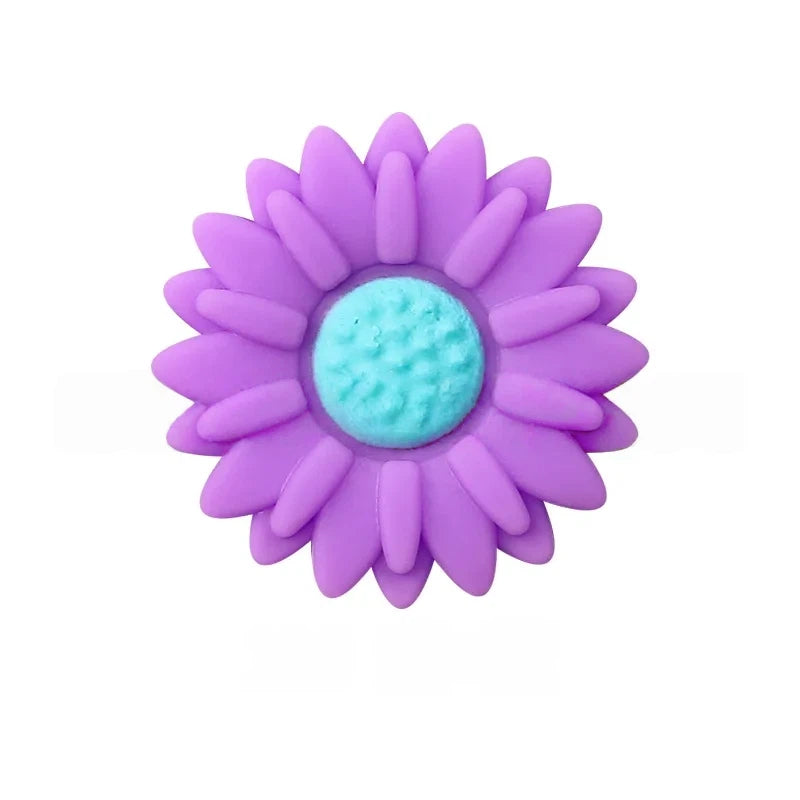 Flatback Little Daisy Silicone Focal Beads for DIY Pens Keychains