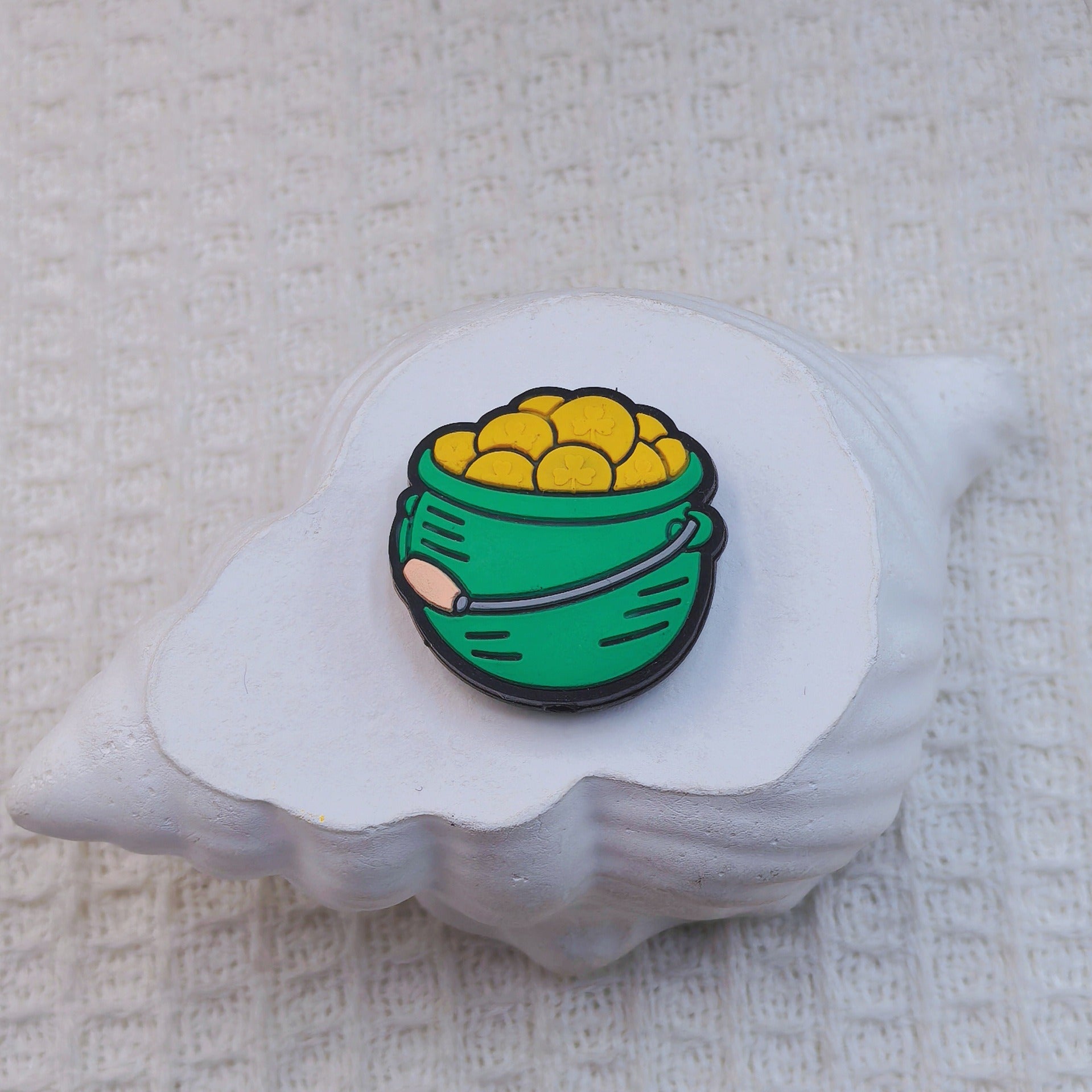 Flatback Saint Patrick's Day Series Silicone Focal Beads for DIY Pens Bracelet Keychains