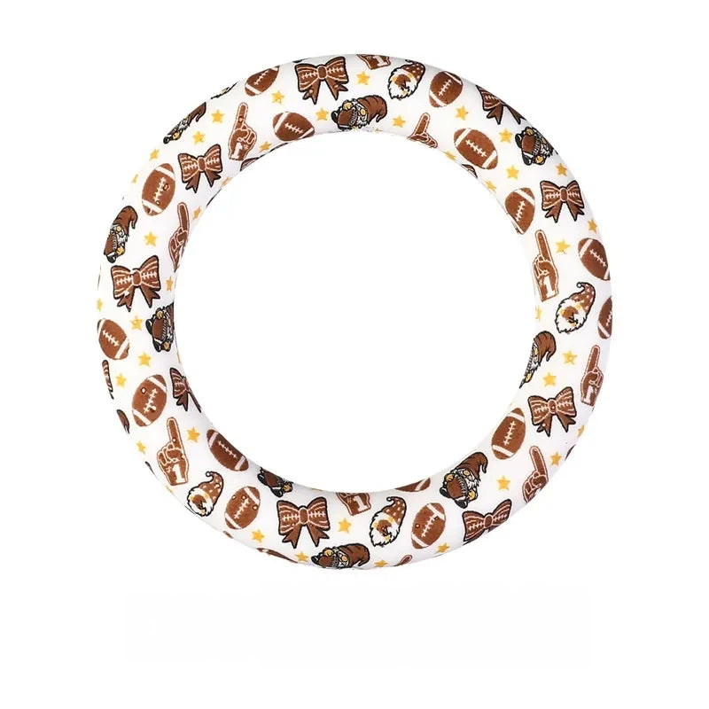 65MM Circular Ring Silicone Focal Beads for DIY Pens Keychains