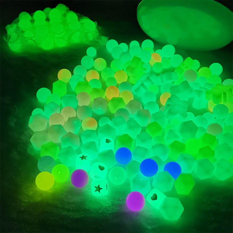 12mm Glow in the Dark Silicone Scatter Beads-50PCS