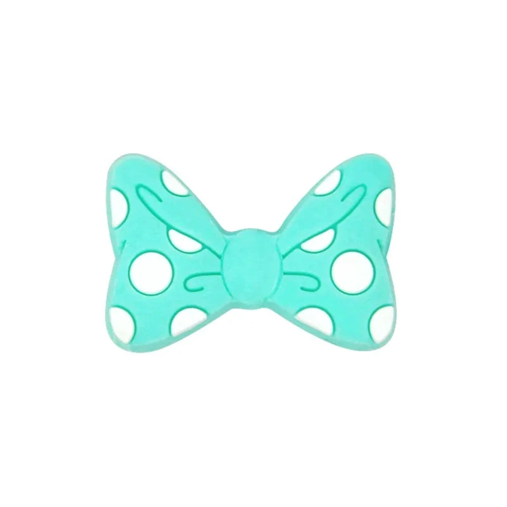 Flatback Bowtie Silicone Focal Bead | Beadable Pens Keychains Badge