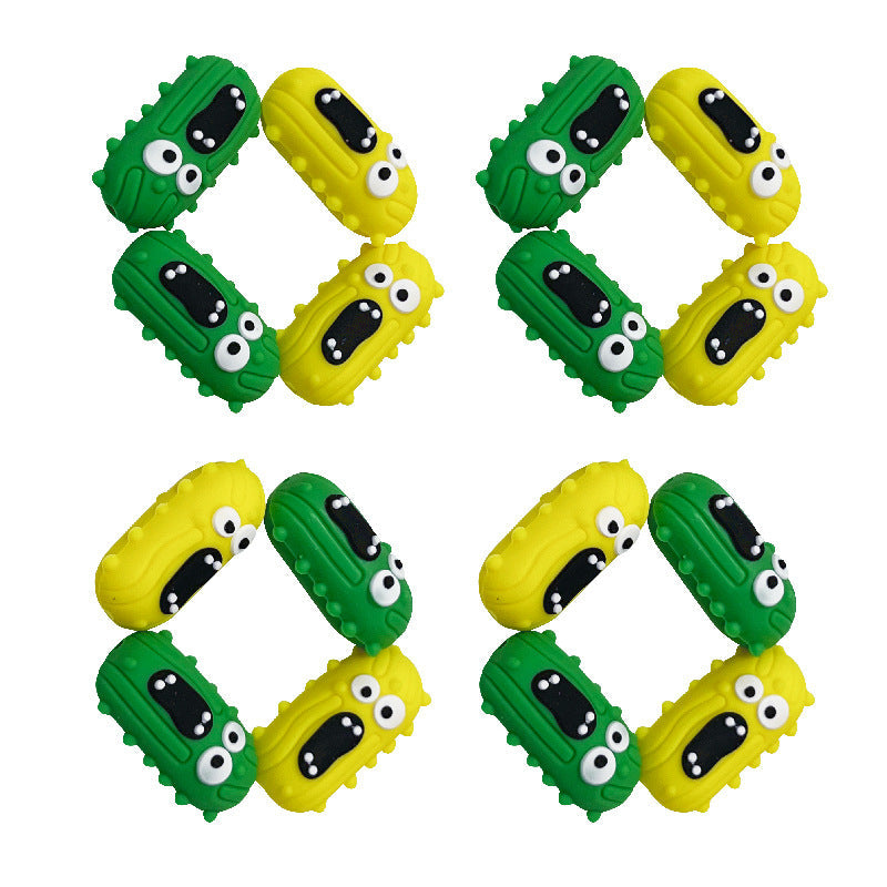 Scream Cucumber Food Grade Silicone Handmade DIY Beads-10PCS