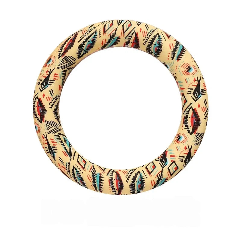 65MM Circular Ring Silicone Focal Beads for DIY Pens Keychains