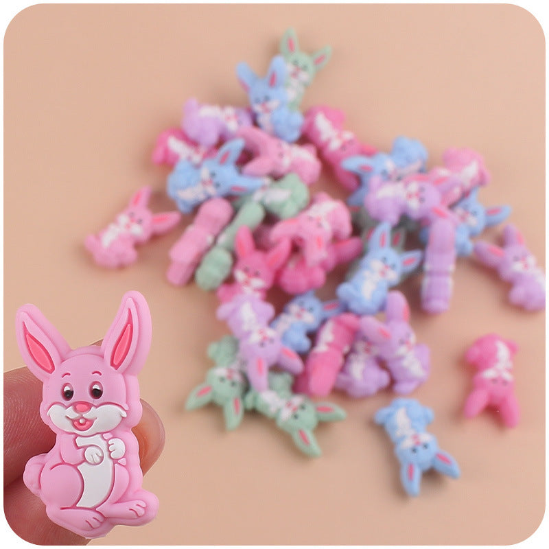 Cartoon Rabbit Cute Creative Silicone Beads-10PCS