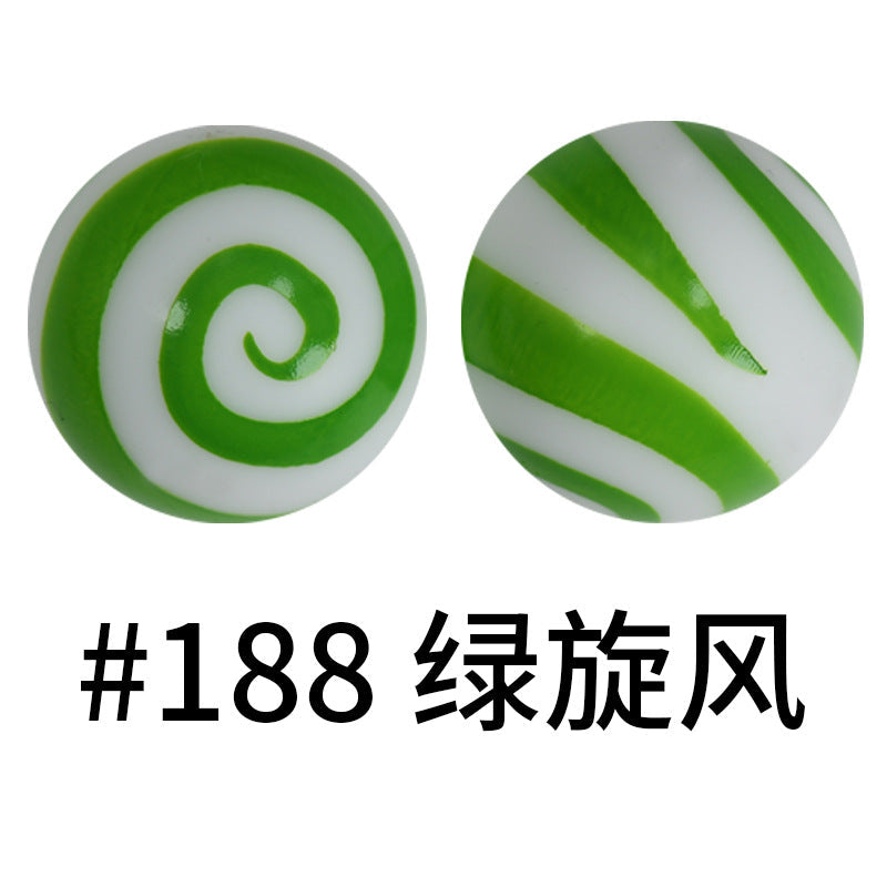 16mm Print Silicone Beads Colorful Silicone Water Transfer Beads-50PCS