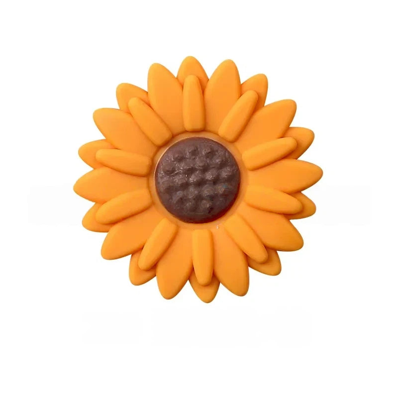 Flatback Little Daisy Silicone Focal Beads for DIY Pens Keychains