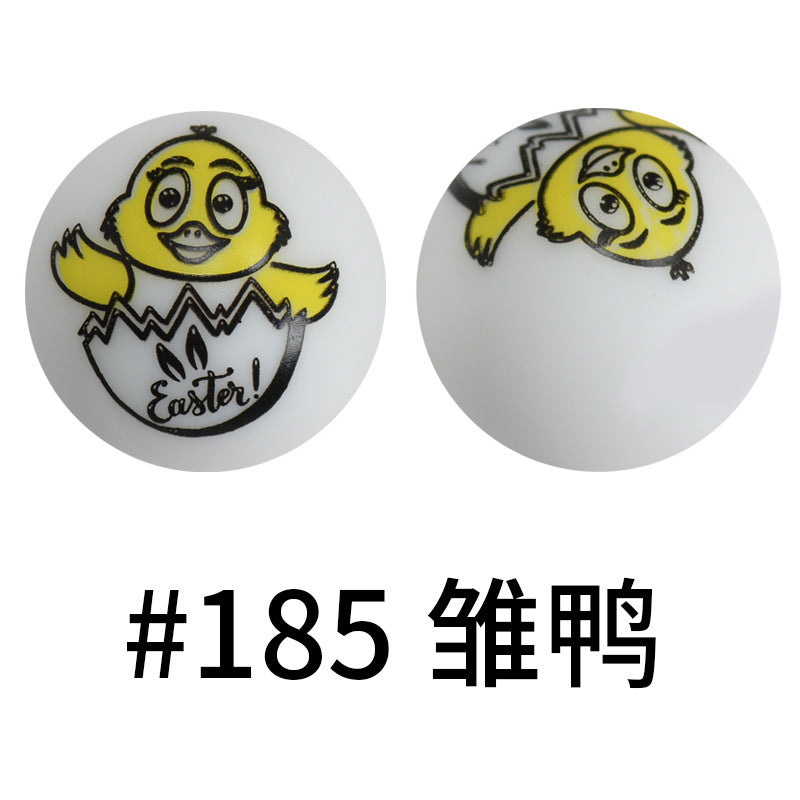 16mm Print Silicone Beads Colorful Silicone Water Transfer Beads-50PCS