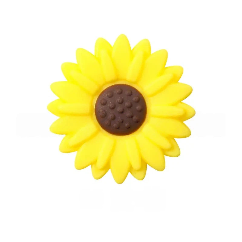 Flatback Little Daisy Silicone Focal Beads for DIY Pens Keychains