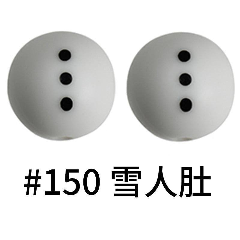 Print Silicone Beads Colorful Silicone Water Transfer Beads 16mm-50PCS
