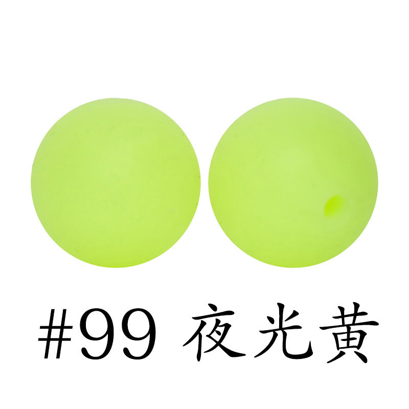 16mm Print Silicone Beads Colorful Silicone Water Transfer Beads-50PCS