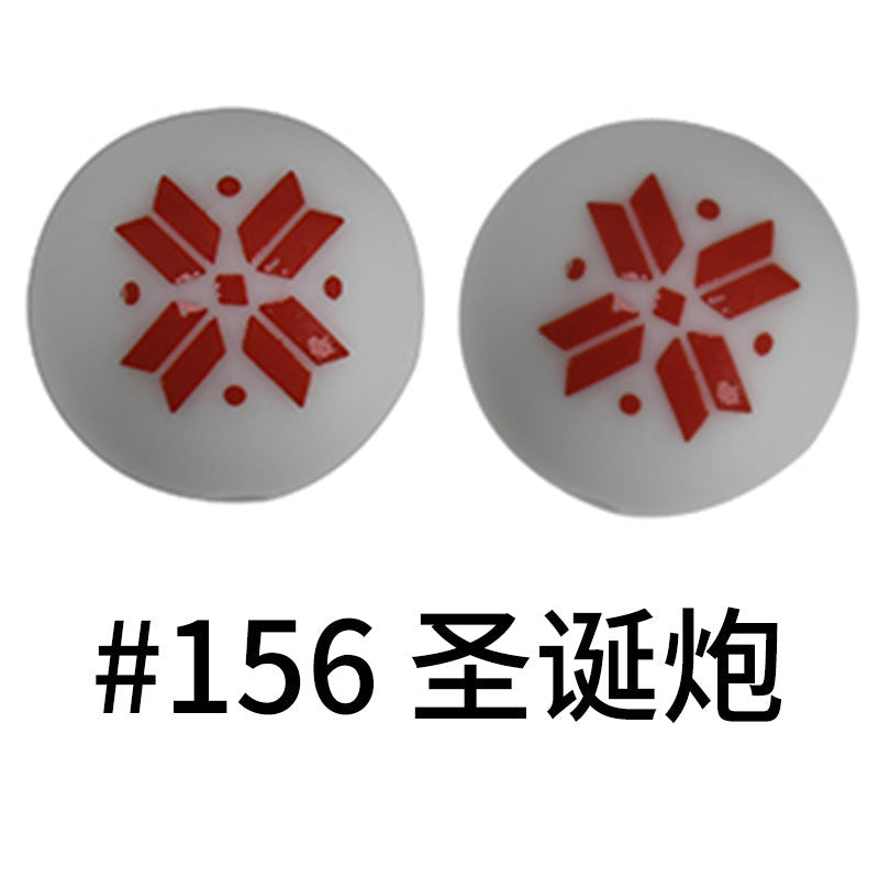 Print Silicone Beads Colorful Silicone Water Transfer Beads 16mm-50PCS