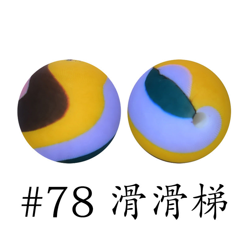 16mm Print Silicone Beads Colorful Silicone Water Transfer Beads-50PCS