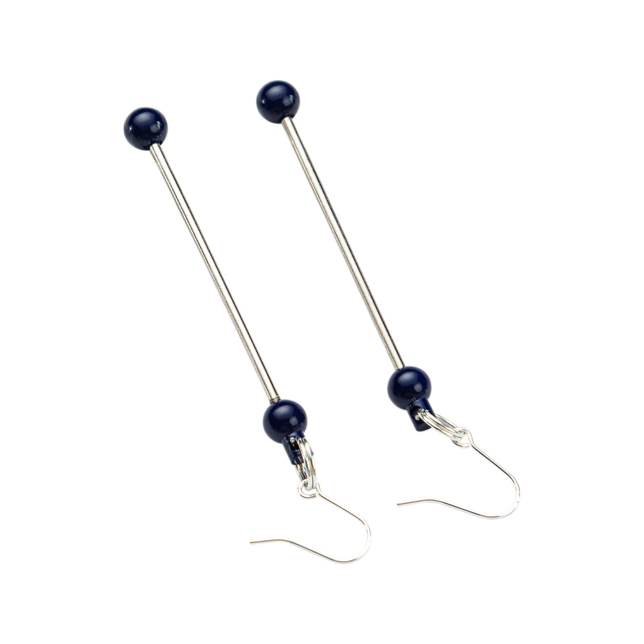 Creative Beadable Earrings Metal DIY Earrings-1 Pair