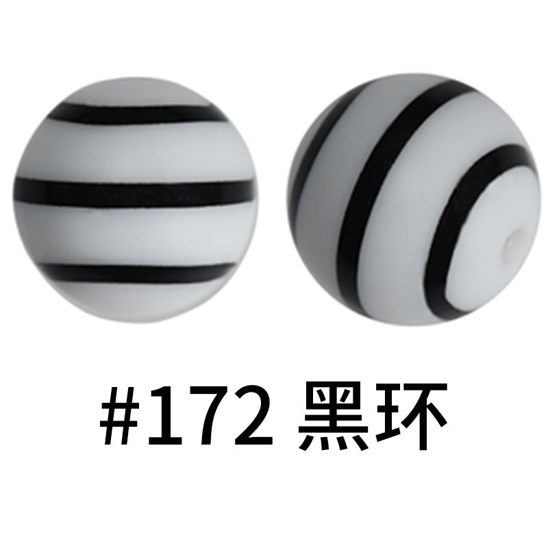 16mm Print Silicone Beads Colorful Silicone Water Transfer Beads-50PCS