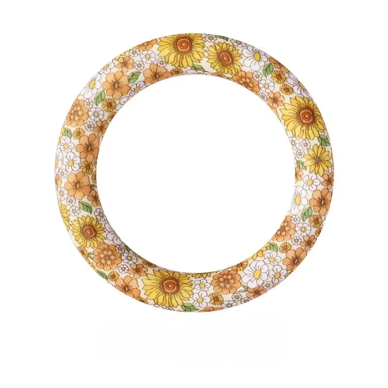 65MM Circular Ring Silicone Focal Beads for DIY Pens Keychains