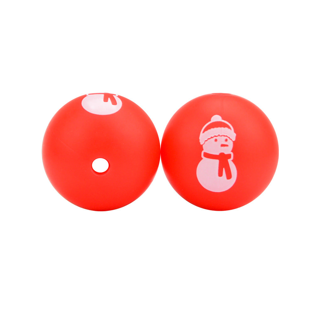Silicone Christmas Theme Beads-50PCS
