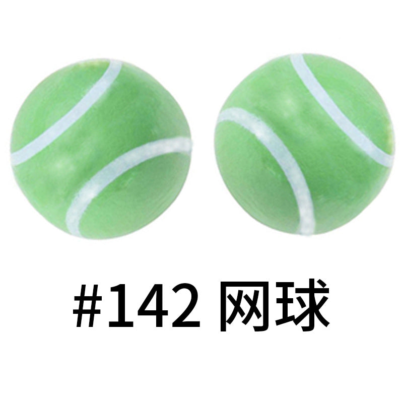 Print Silicone Beads Colorful Silicone Water Transfer Beads 16mm-50PCS