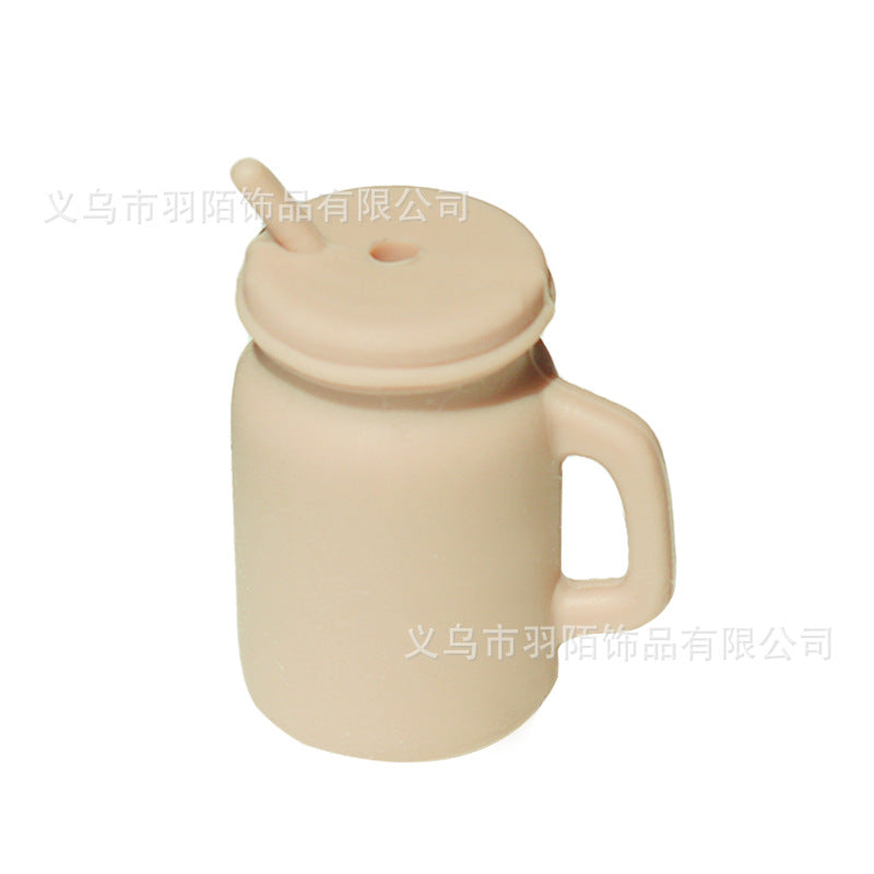Water Cup Solid Color Silicone Beads-10PCS