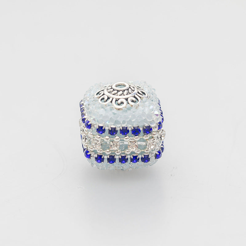Acrylic Shiny Square Claw Chain Beaded Diamond Balls-2PCS