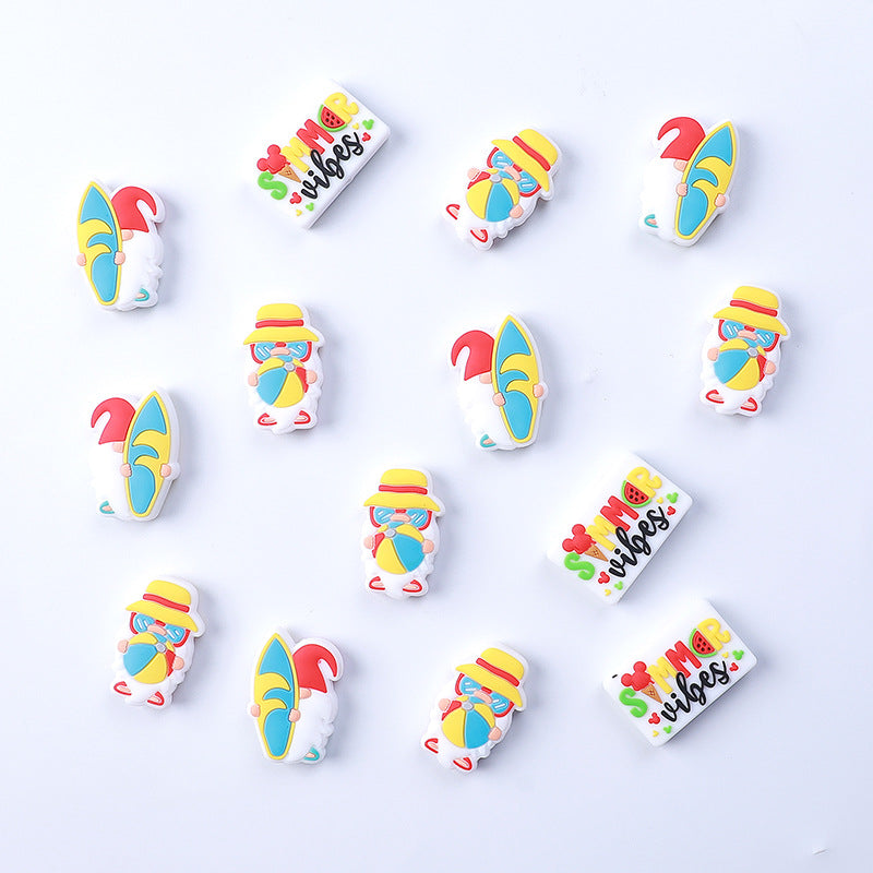 Cartoon Dwarf Creative Alphabet Gnome Silicone Beads-10PCS