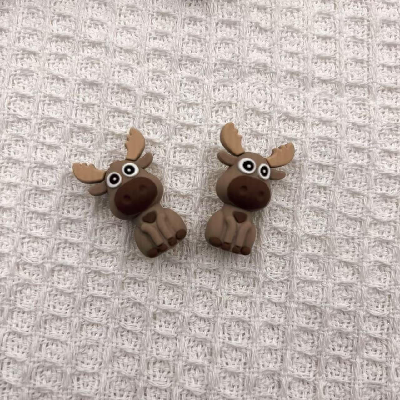 New Silicone Creative Beads Cartoon Deer Silicone Beads-10PCS
