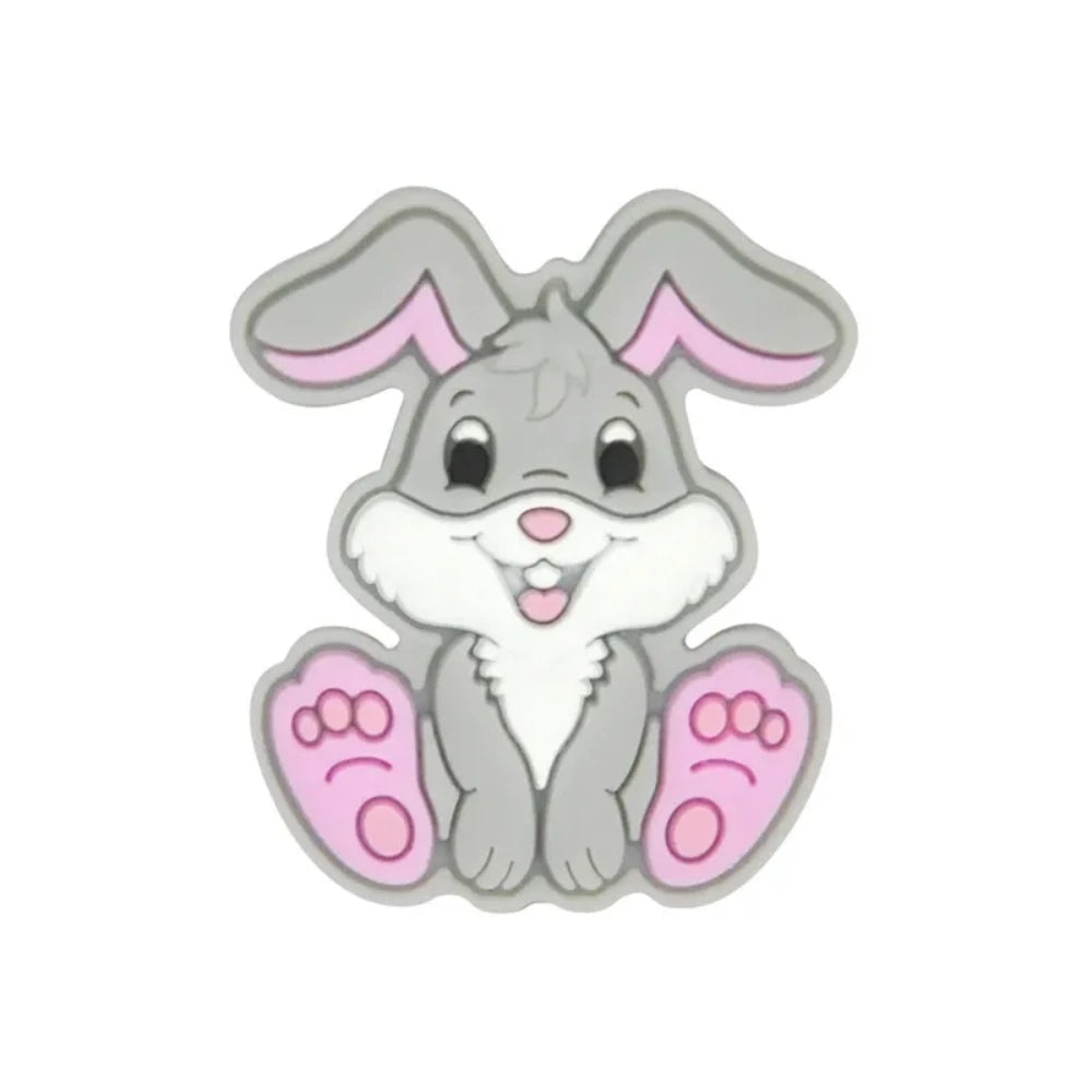 Flatback Rabbit Silicone Focal Bead | Beadable Pens Keychains Badge