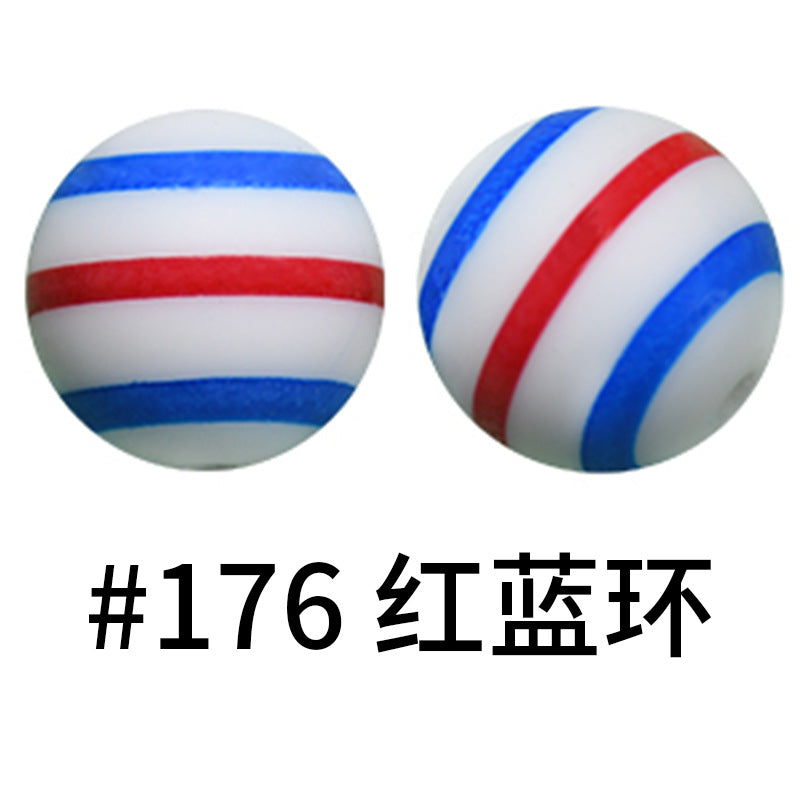 16mm Print Silicone Beads Colorful Silicone Water Transfer Beads-50PCS