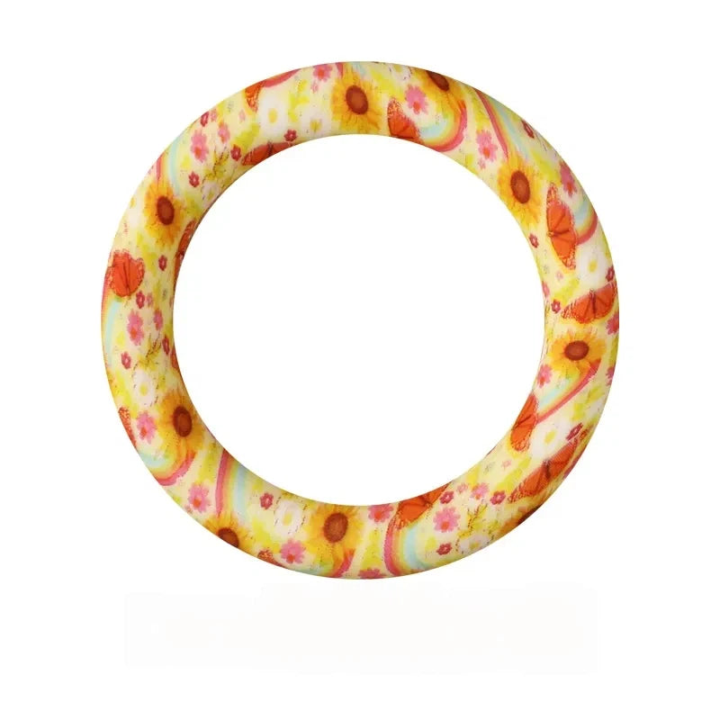 65MM Circular Ring Silicone Focal Beads for DIY Pens Keychains