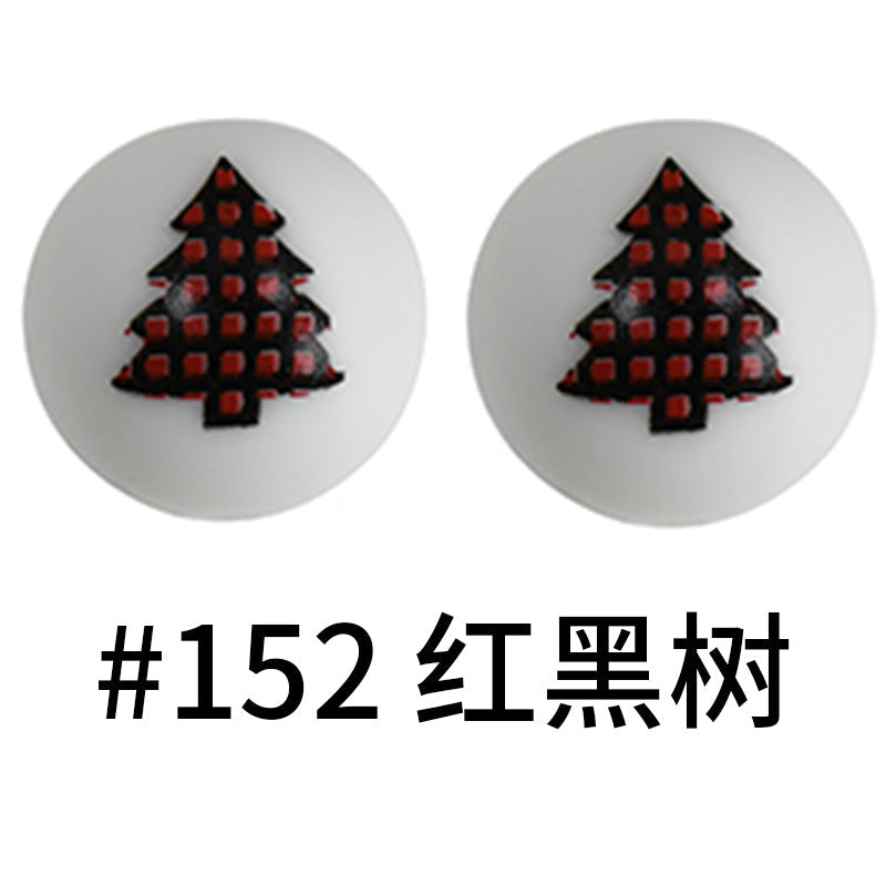 Print Silicone Beads Colorful Silicone Water Transfer Beads 16mm-50PCS