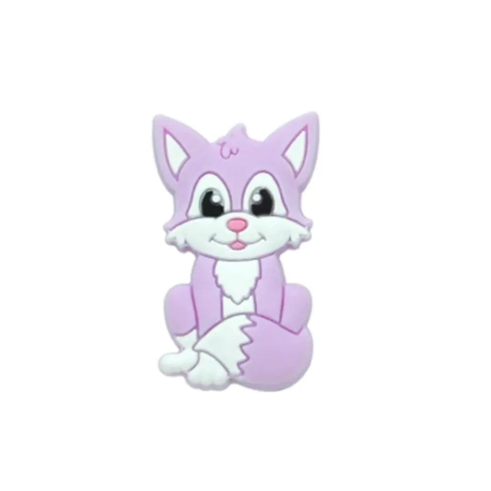 Flatback Fox Silicone Focal Bead | Beadable Pens Keychains Badge