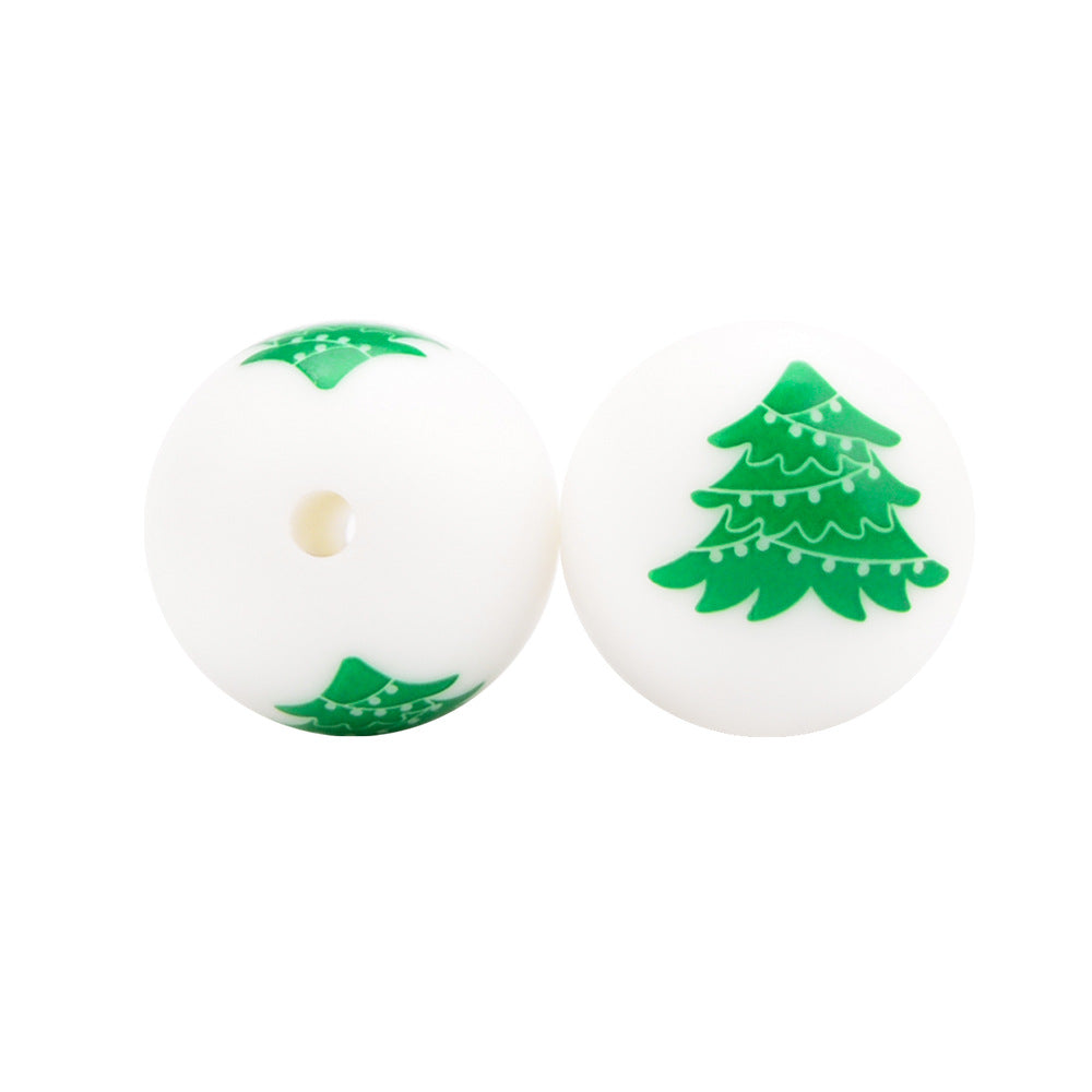 Silicone Christmas Theme Beads-50PCS