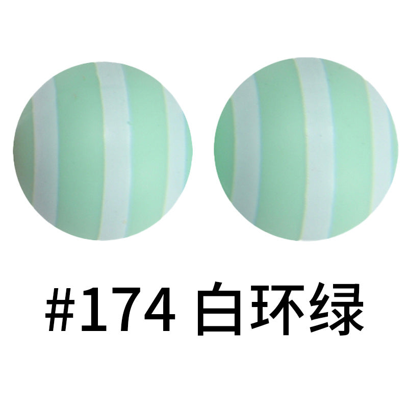 16mm Print Silicone Beads Colorful Silicone Water Transfer Beads-50PCS