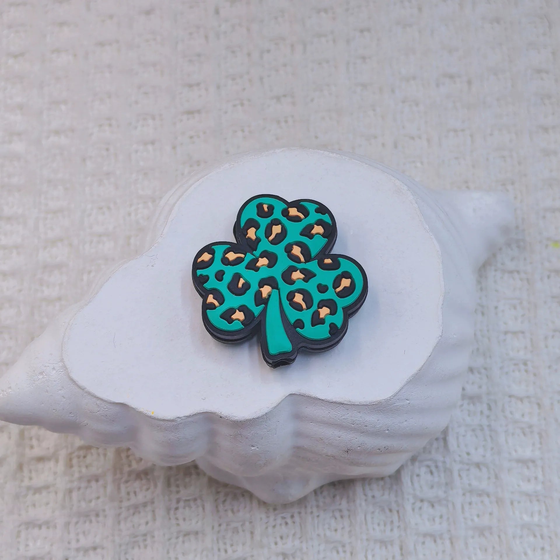 Flatback Saint Patrick's Day Series Silicone Focal Beads for DIY Pens Bracelet Keychains