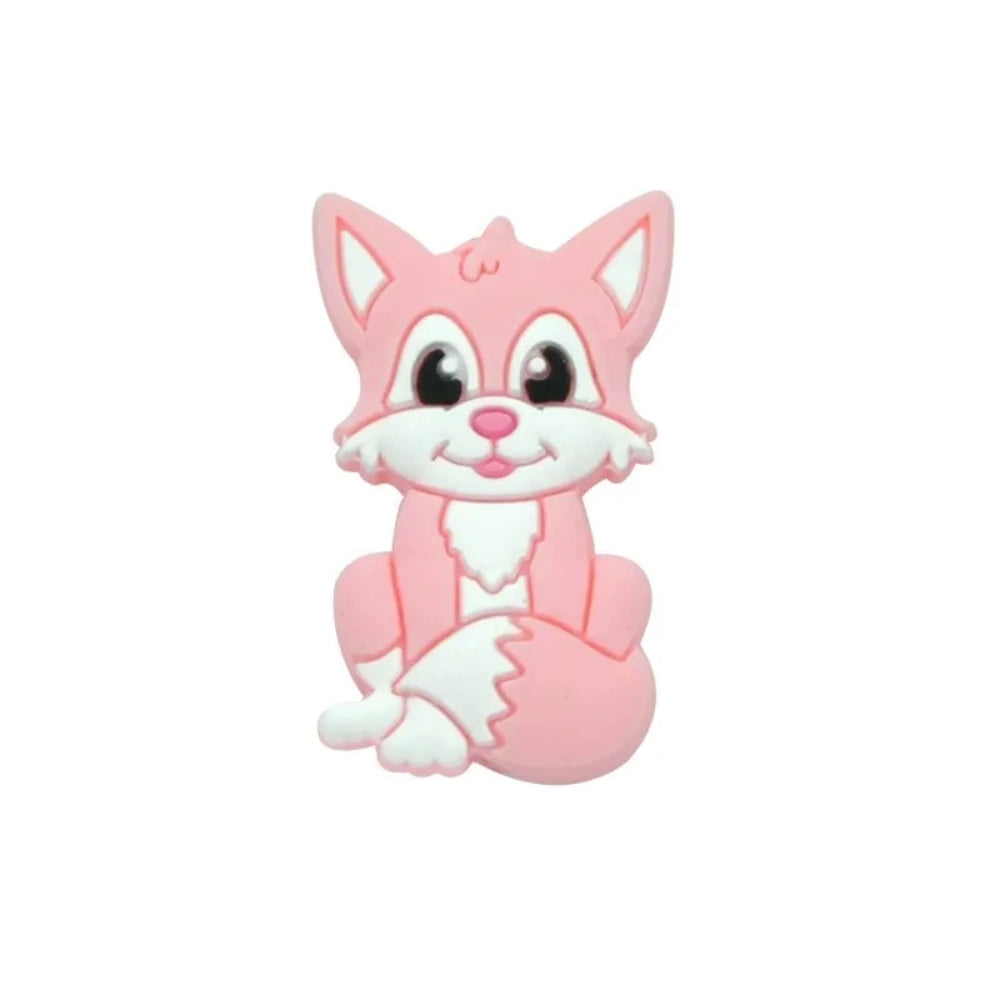 Flatback Fox Silicone Focal Bead | Beadable Pens Keychains Badge