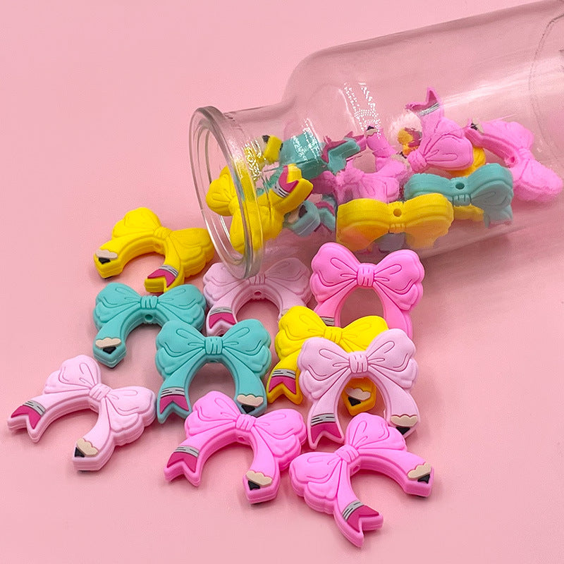 Focus Silicone Bow Beads-10PCS