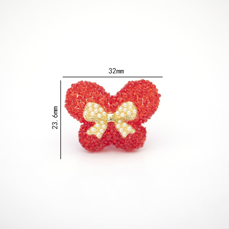 Creative Butterfly Sugar Beads Acrylic DIY Beads-2PCS