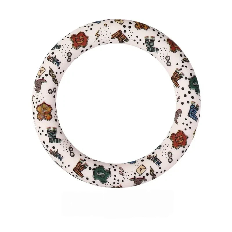 65MM Circular Ring Silicone Focal Beads for DIY Pens Keychains