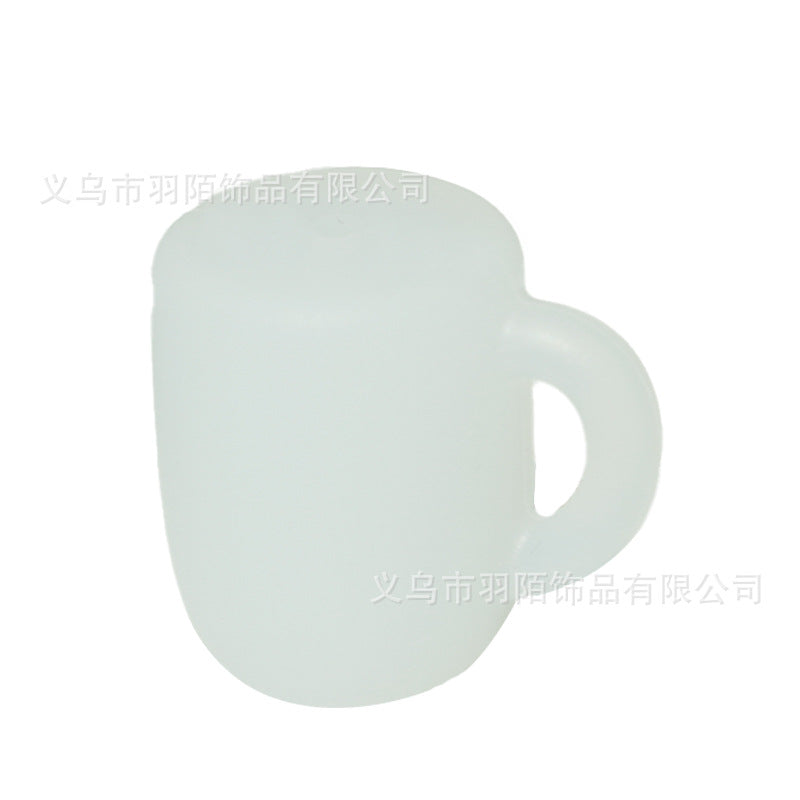 Water Cup Solid Color Silicone Beads-10PCS