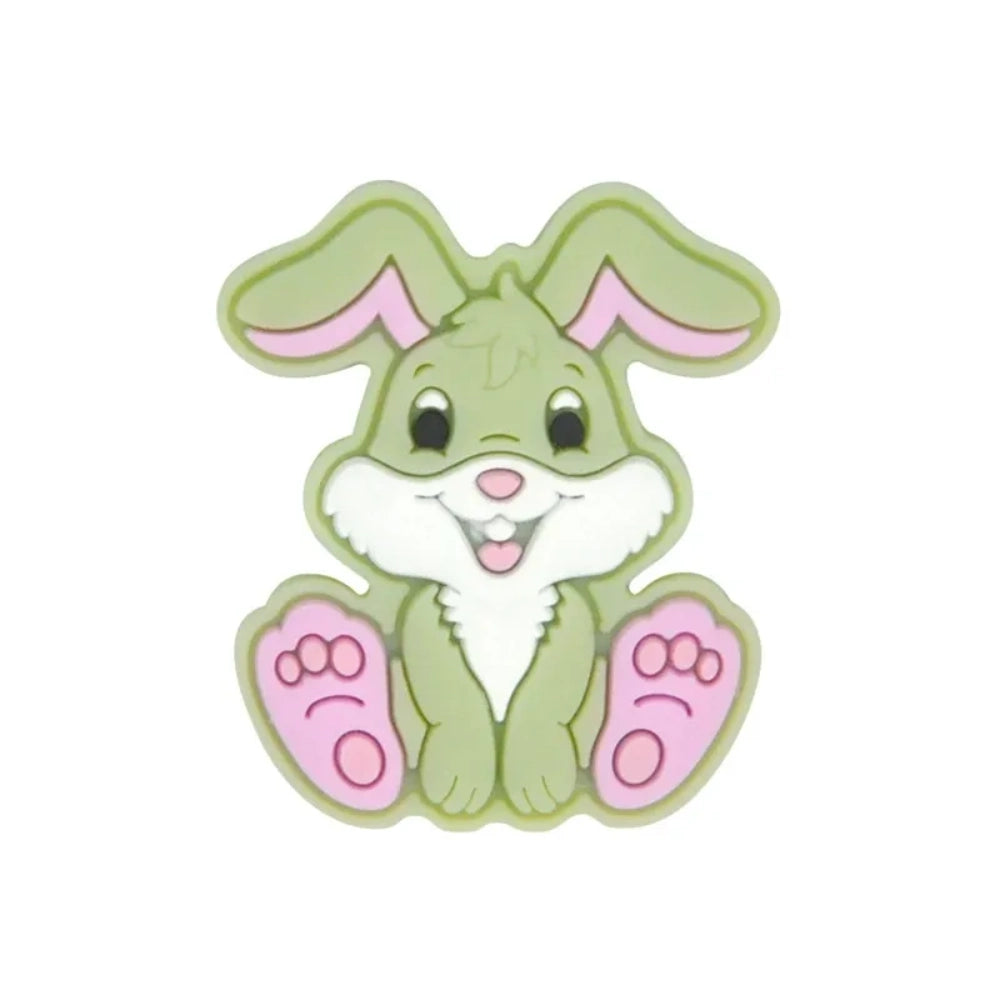 Flatback Rabbit Silicone Focal Bead | Beadable Pens Keychains Badge