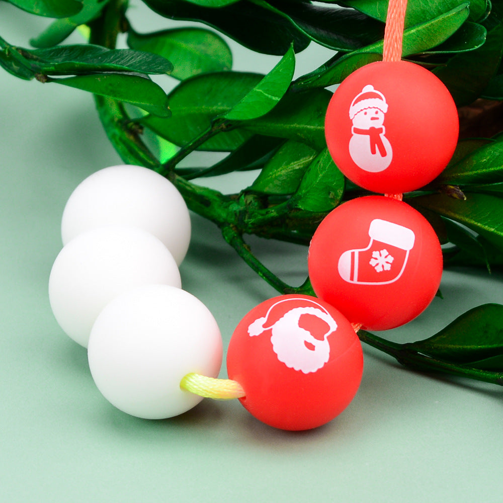Silicone Christmas Theme Beads-50PCS