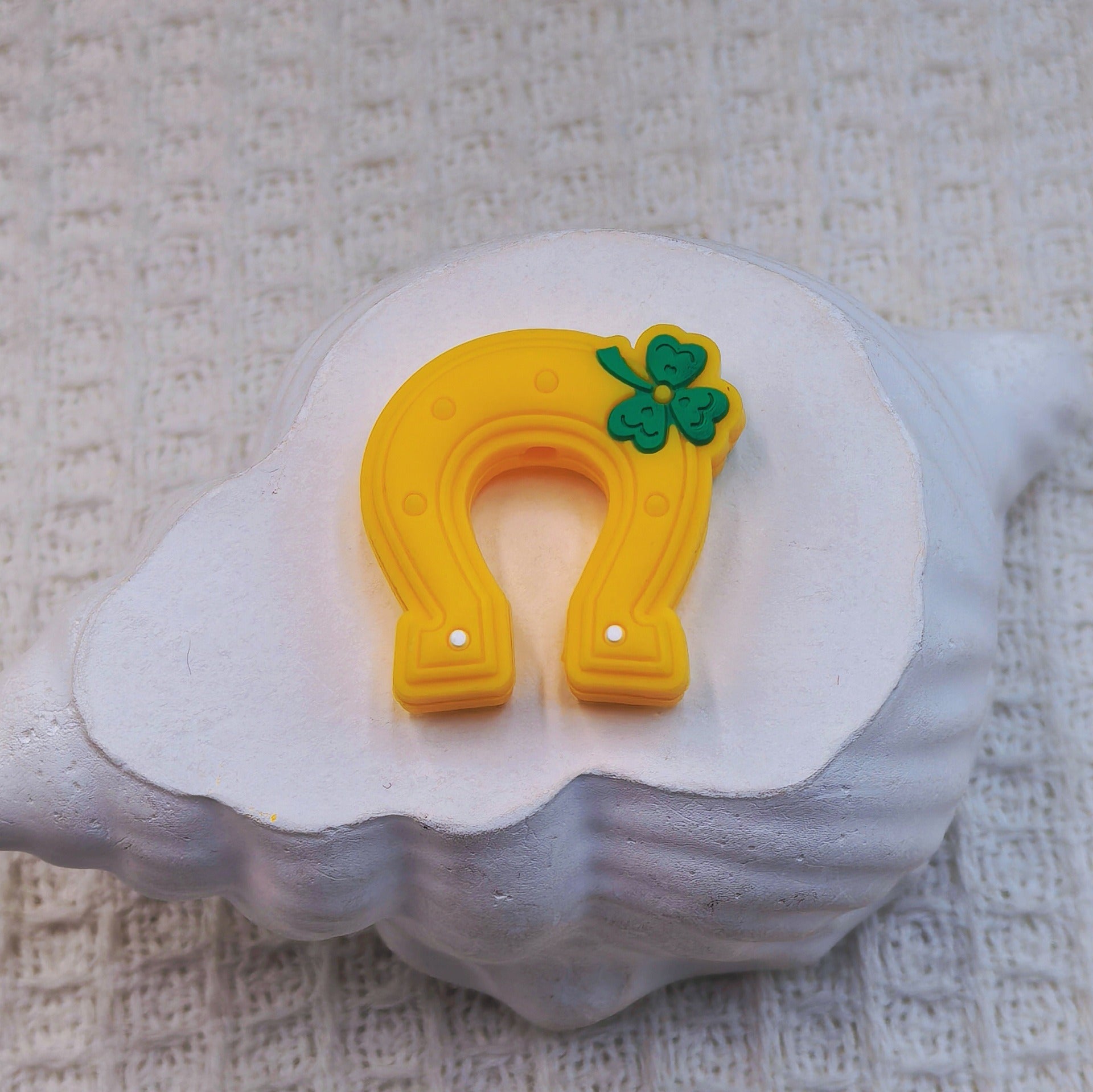 Flatback Saint Patrick's Day Series Silicone Focal Beads for DIY Pens Bracelet Keychains