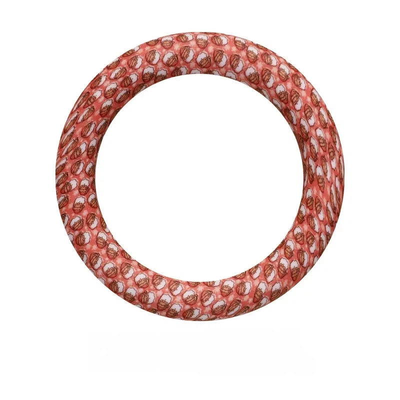 65MM Circular Ring Silicone Focal Beads for DIY Pens Keychains