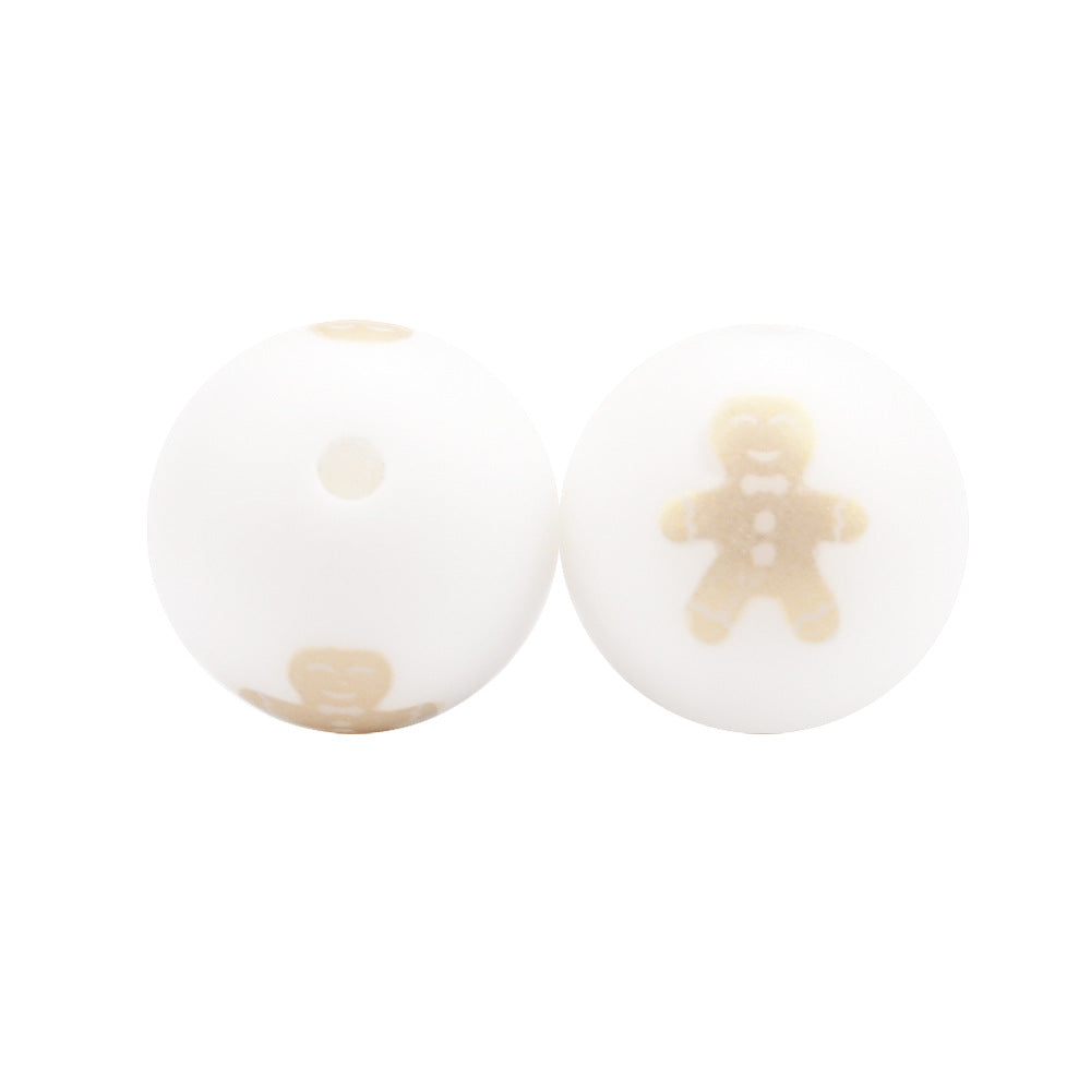 Silicone Christmas Theme Beads-50PCS