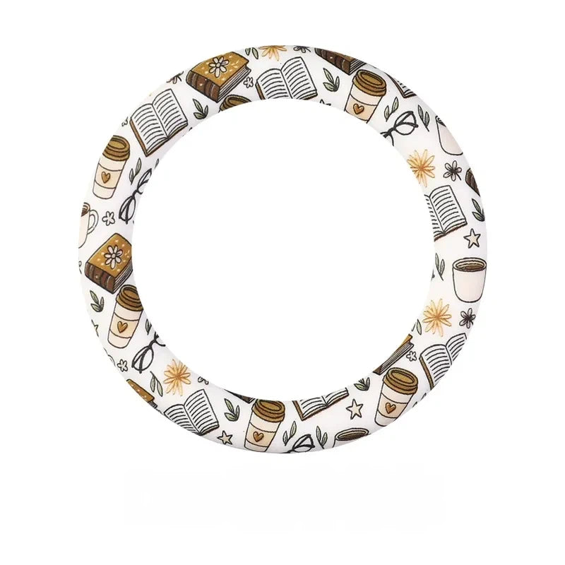 65MM Circular Ring Silicone Focal Beads for DIY Pens Keychains