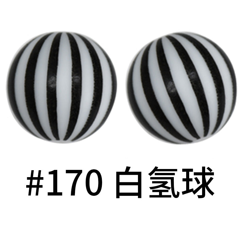 16mm Print Silicone Beads Colorful Silicone Water Transfer Beads-50PCS